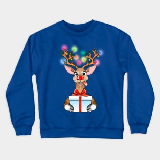 Adorable Christmas Reindeer Crewneck Sweatshirt